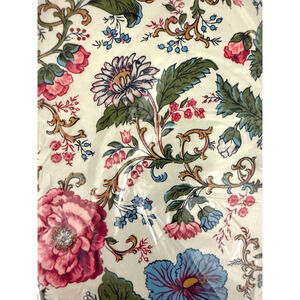 NEW Vintage Springmaid English Manor Draperies Pair 48 x 84 Floral Pleated NOS